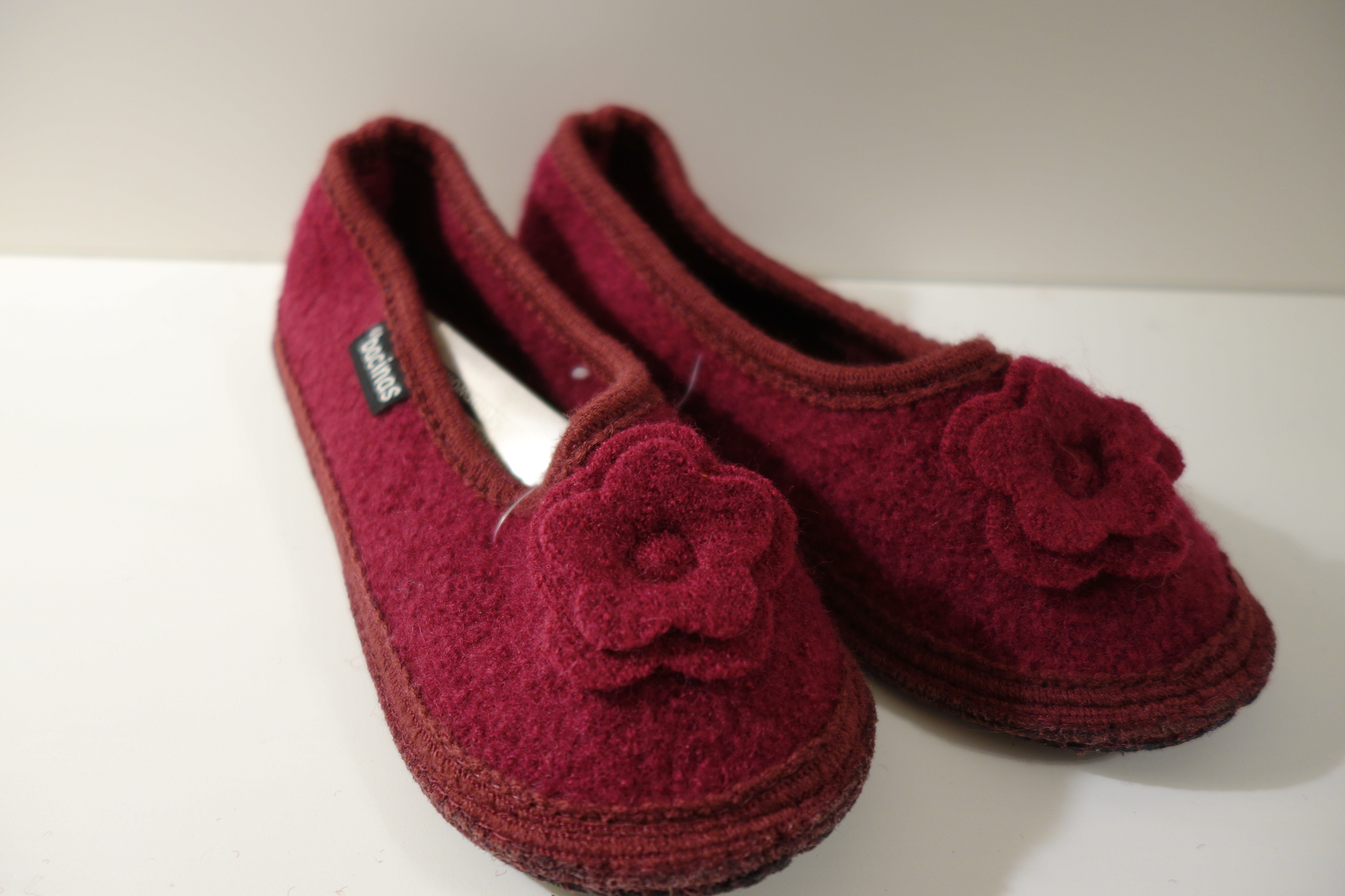 bacinas Hausschuhe - Hausballerina aus gewalkter Schafwolle orchidee 37 - 41