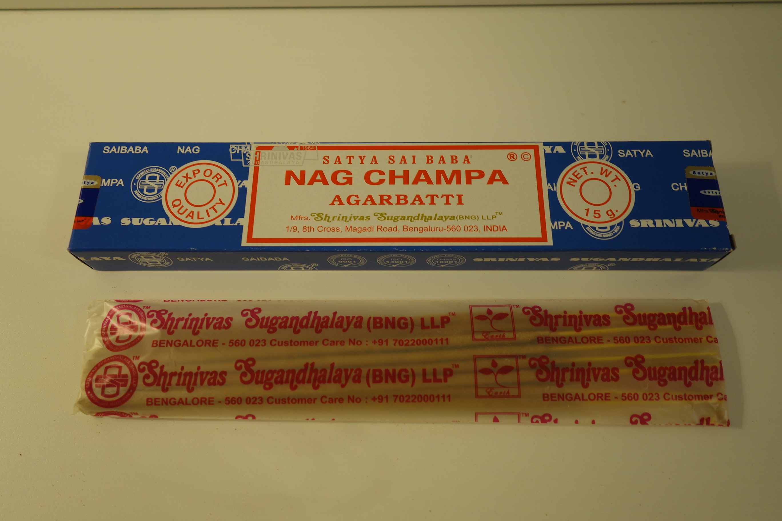 Satya sai baba Nag Champa Agarbatti Räucherstäbchen 15g