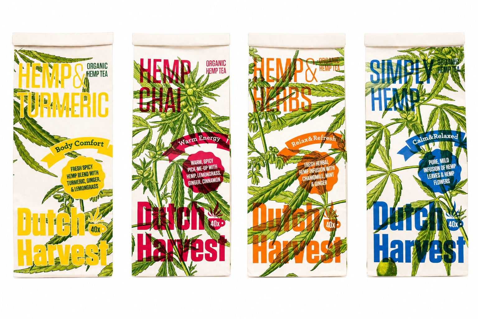 DUTCH HARVEST HEMP /  HANF TEA - 5 Geschmacksrichtungen