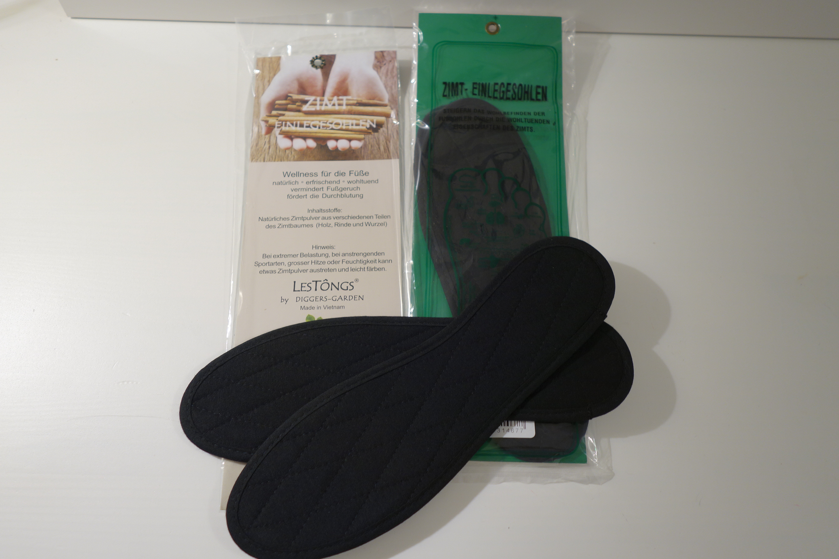 Zimt Einlegesohlen schwarz gesteppt  LesTòngs