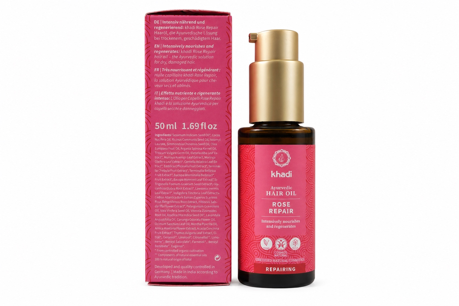 khadi Ayurvedisches Haaröl ROSE REPAIR 50ml