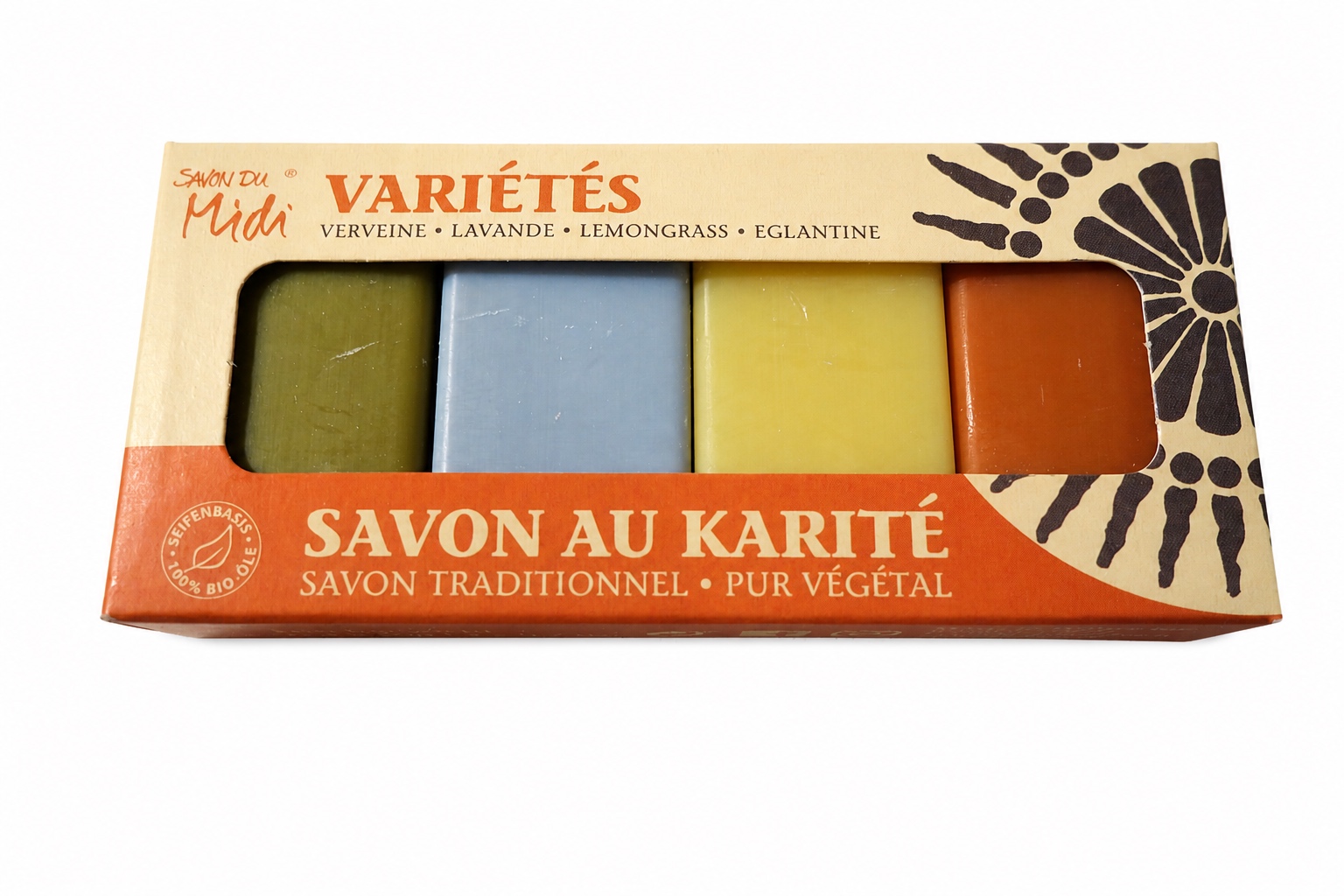 SAVON DU MIDI  Karité Gästeseifen Variétés 4x20gr