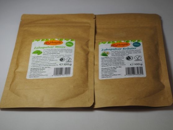 Zahnpulver Minze / Kräuter / Orange 100g