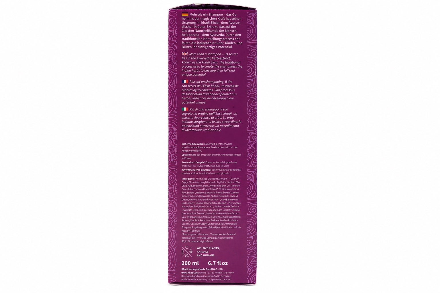 AYURVEDISCHES ELIXIER SHAMPOO LAVENDER SENSITIVE khadi