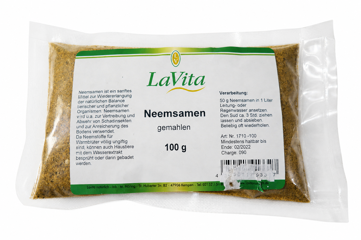 LaVita Neemsamen (Niemsamen) gemahlen 100g I 250g