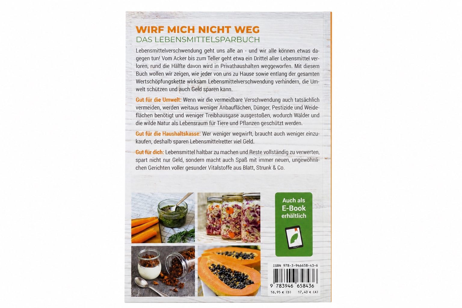 Buch WIRF MICH NICHT WEG - DAS LEBENSMITTELSPARBUCH