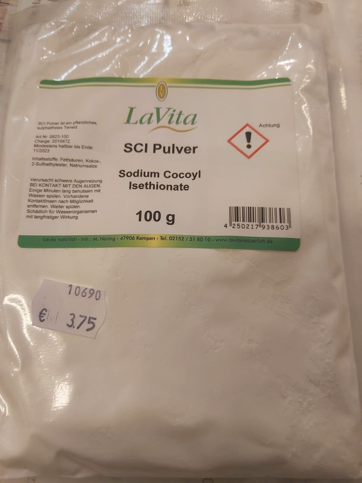 LaVita SCI Pulver Sodium Cocoyl Isethionate  100g I 250g