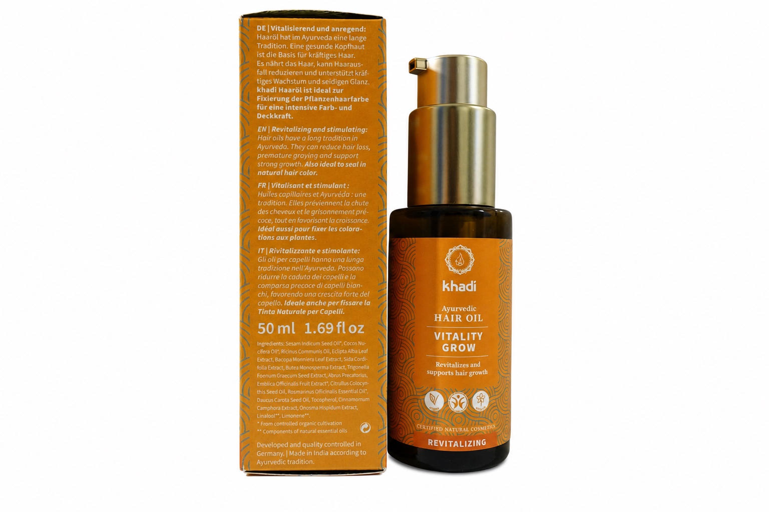 khadi Ayurvedisches Haaröl VITALITY GROW 50ml