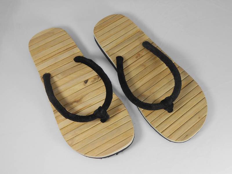 Zimtlatschen Holzsohle Saunaschuhe