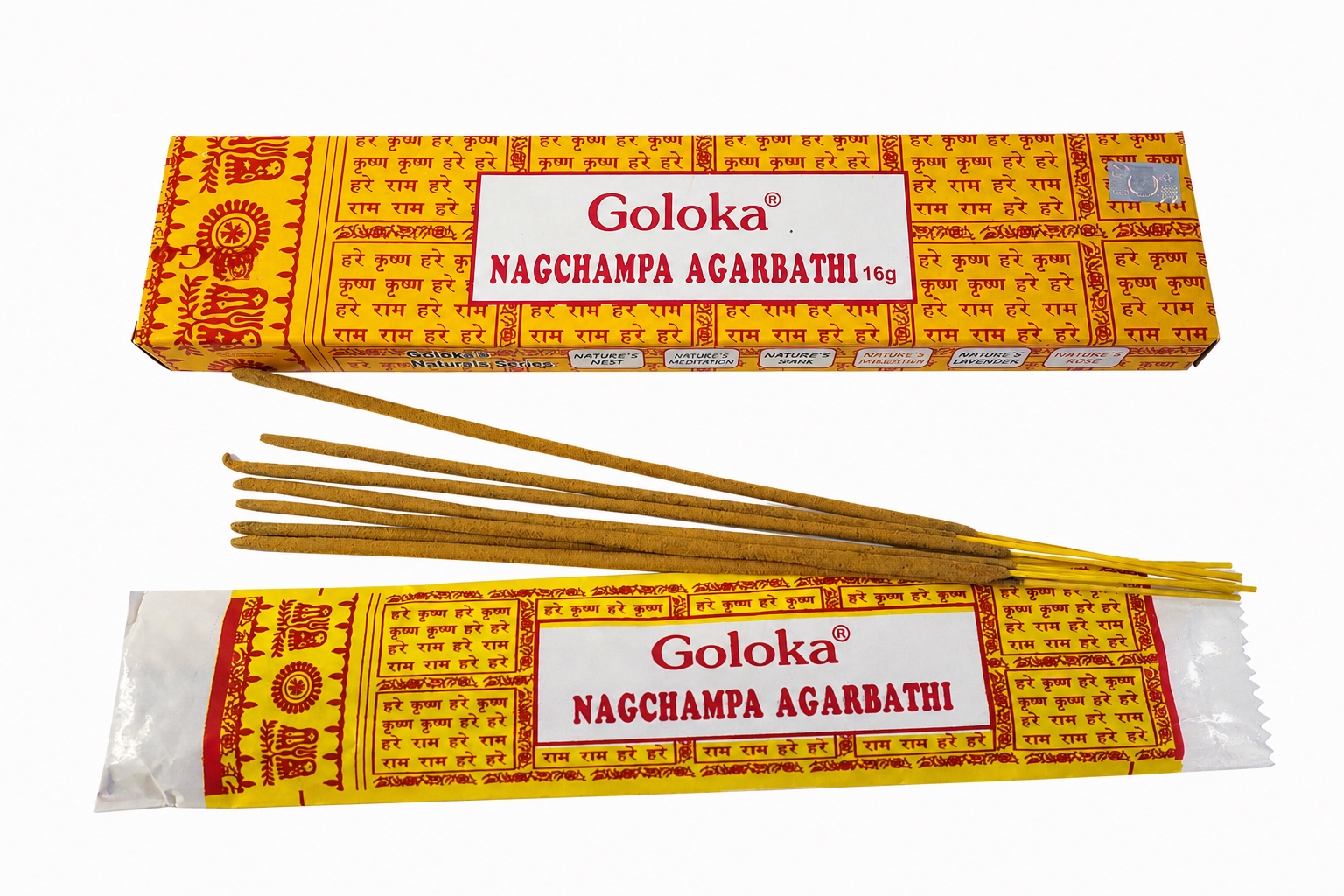 Goloka Nag Champa Räucherstäbchen 16g I 40g