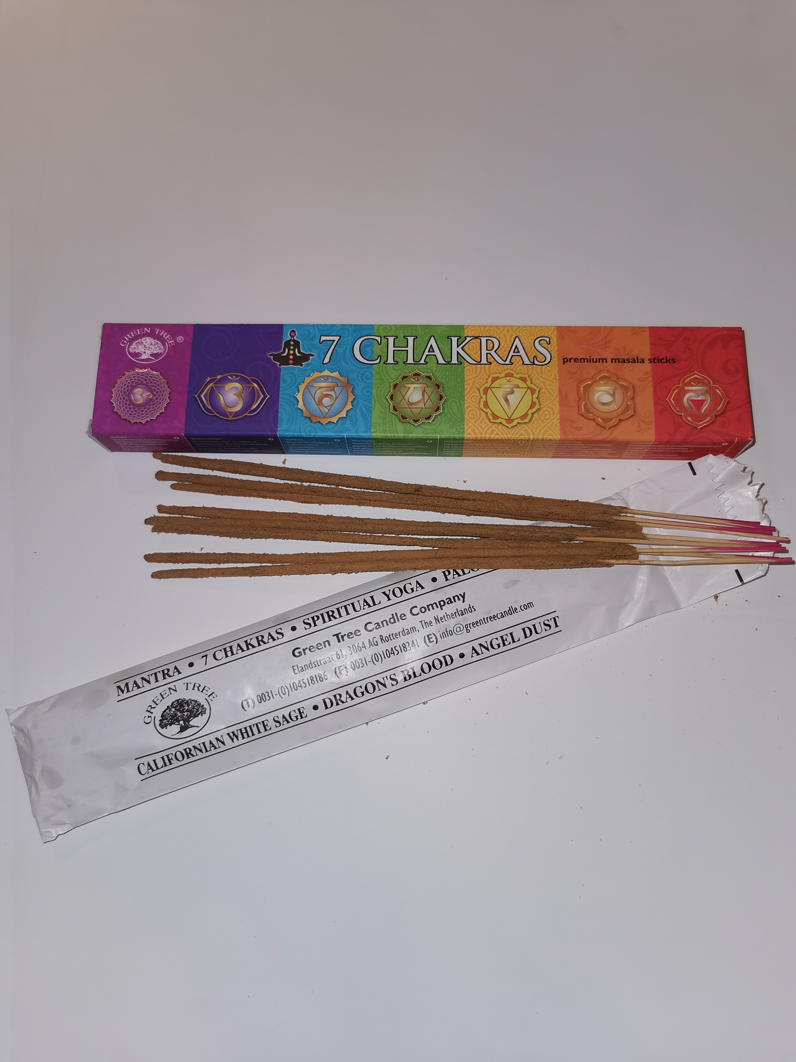 Green Tree Masala Räucherstäbchen 7 Chakras 15g