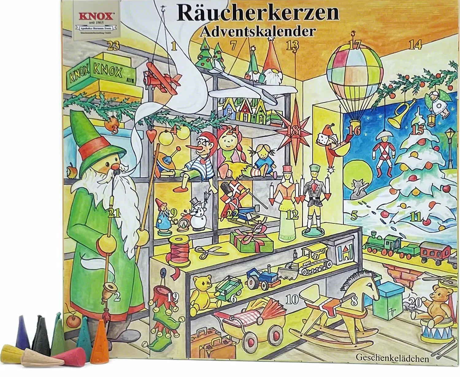 Knox Räucherkerzen-Adventskalender - Motiv 2024