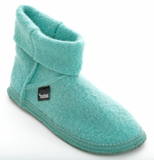 Bacinas Hausschuhe I Hüttenschuhe I Ankleboot 100% Wolle mineral 36 - 42