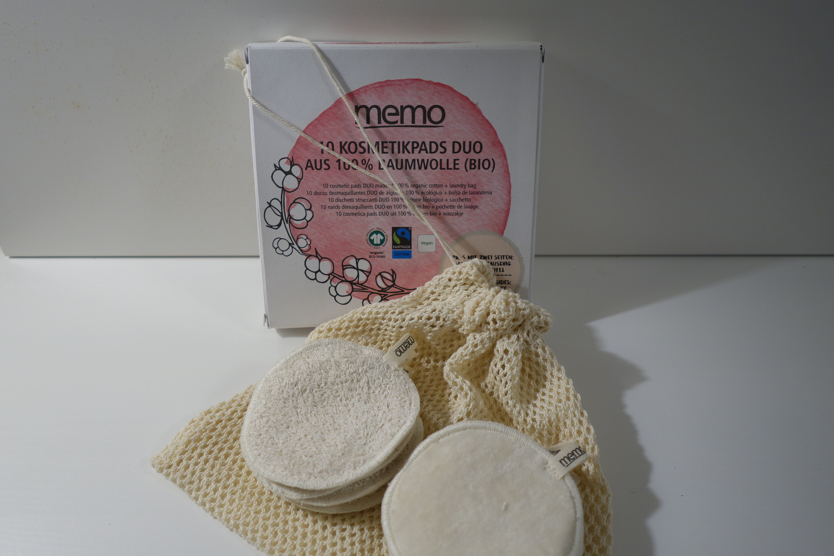 10 runde Kosmetikspads Duo 100% Bio