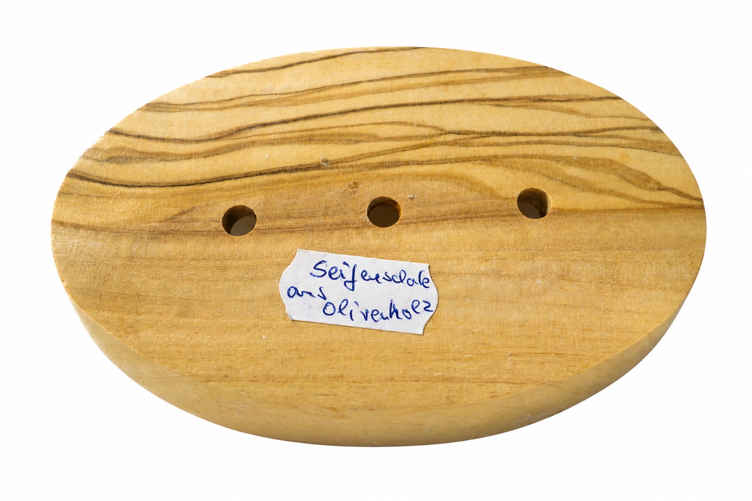 Seifenschale 12cm x 8cm aus Olivenholz oval