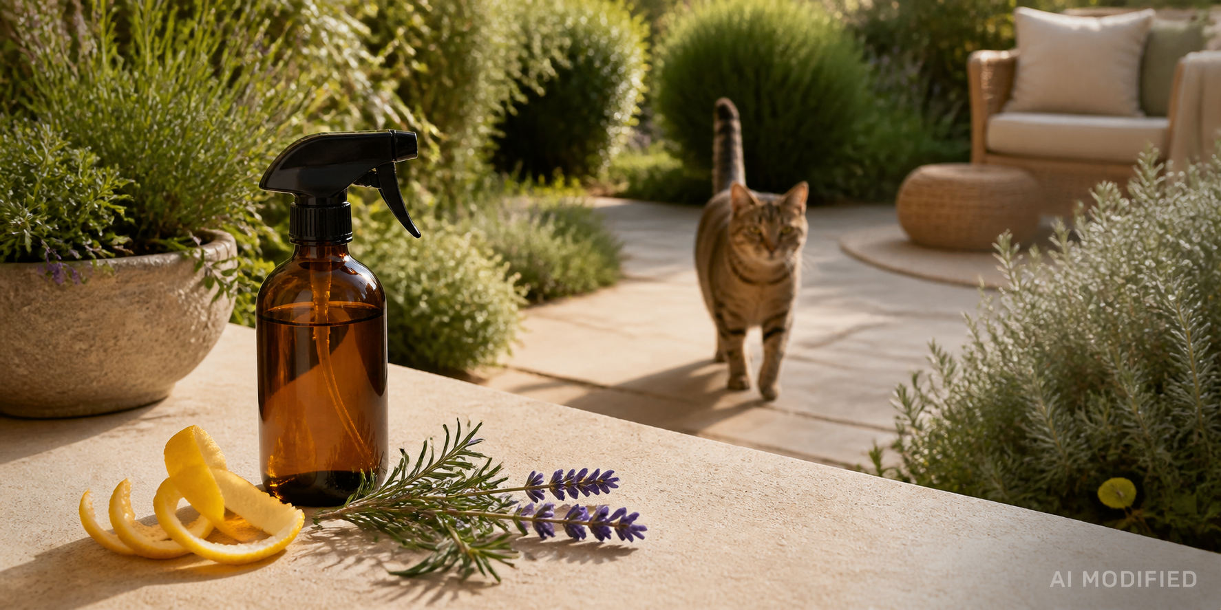 Katzen sanft fernhalten: Katzenabwehrspray selbst herstellen