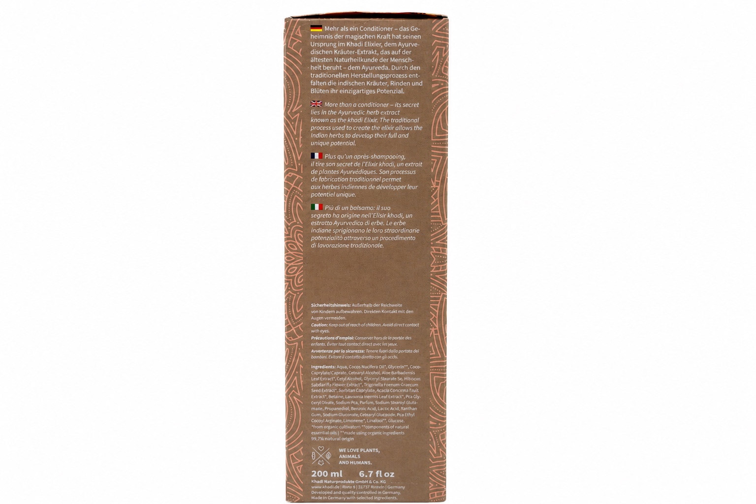 AYURVEDISCHES ELIXIER CONDITIONER COCONAT SHIKAKAI khadi 200ml