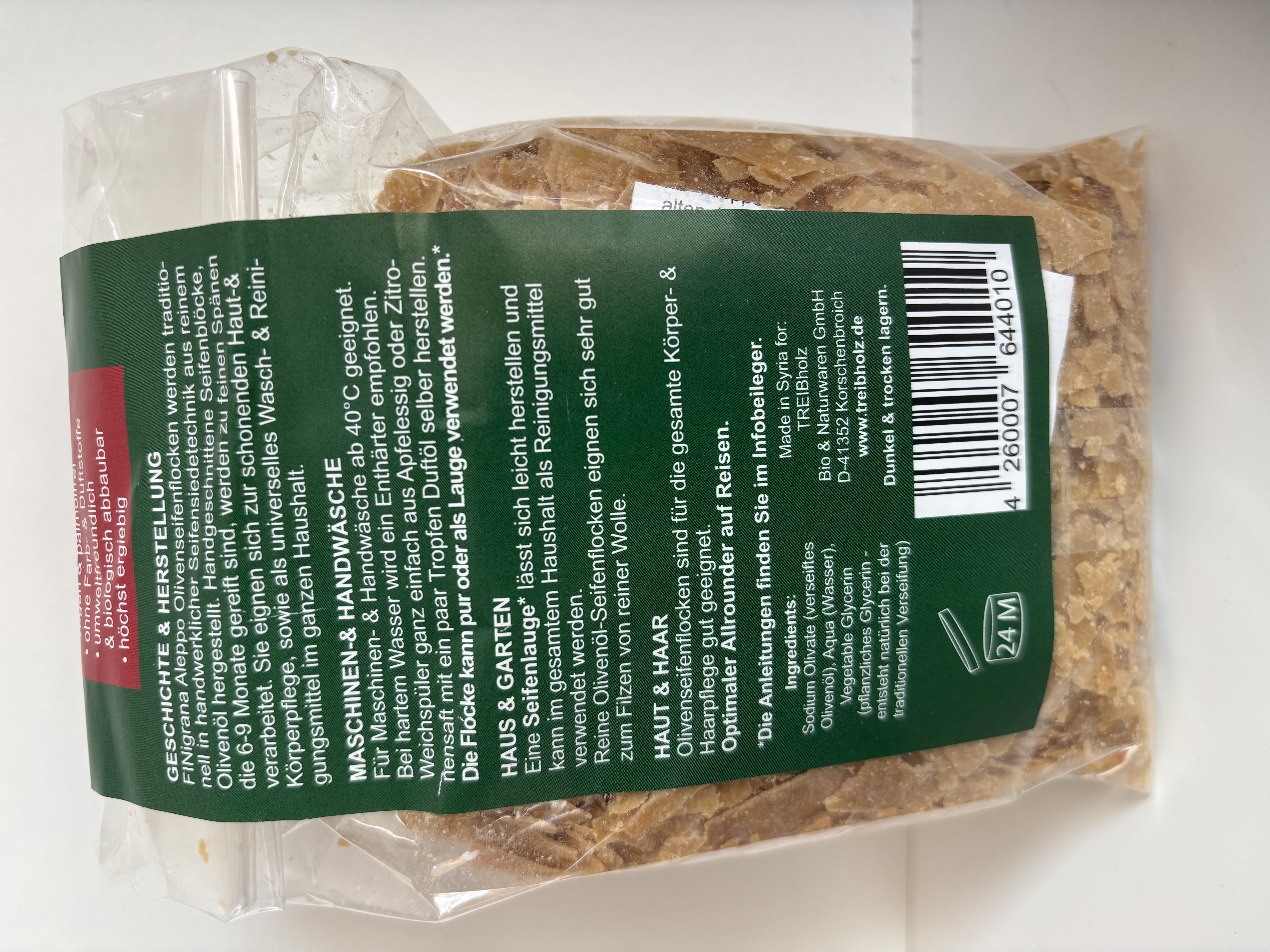 FINingrana Aleppo Seifenflocken aus 100% Olivenöl 250g