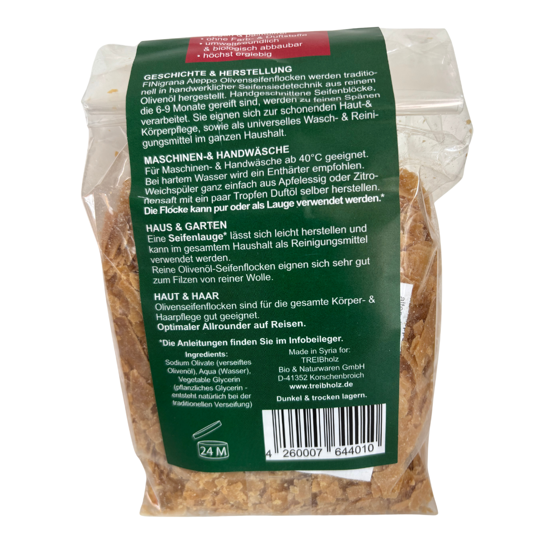 FINingrana Aleppo Seifenflocken aus 100% Olivenöl 250g