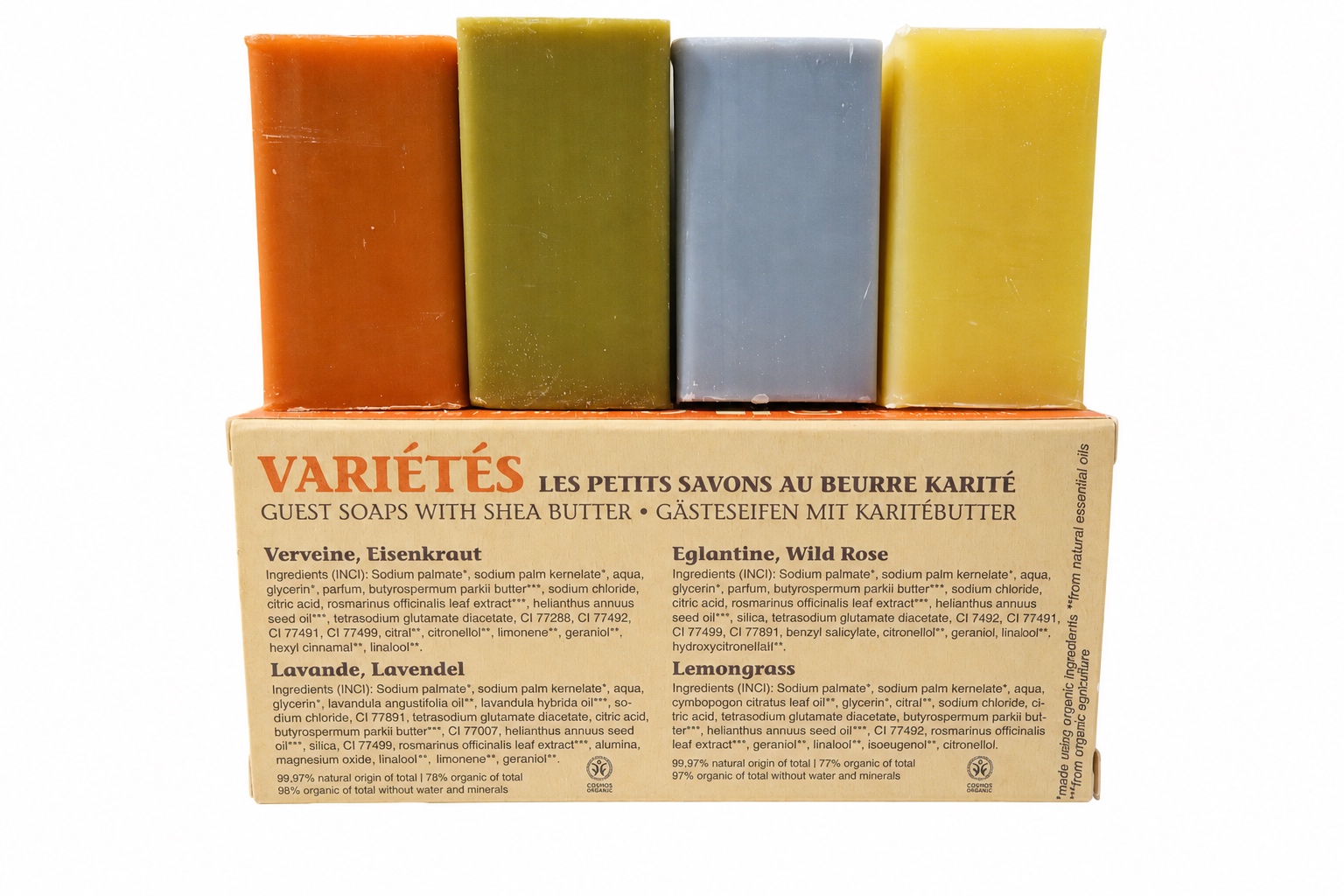 SAVON DU MIDI  Karité Gästeseifen Variétés 4x20gr