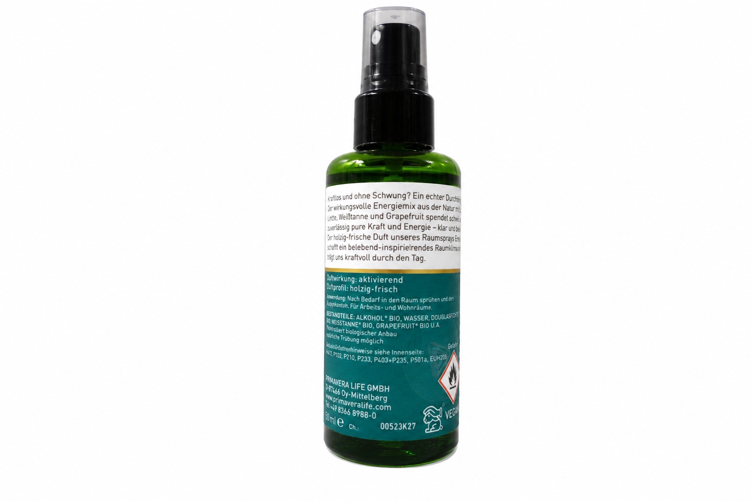 PRIMAVERA Raumspray Energiekick 50ml