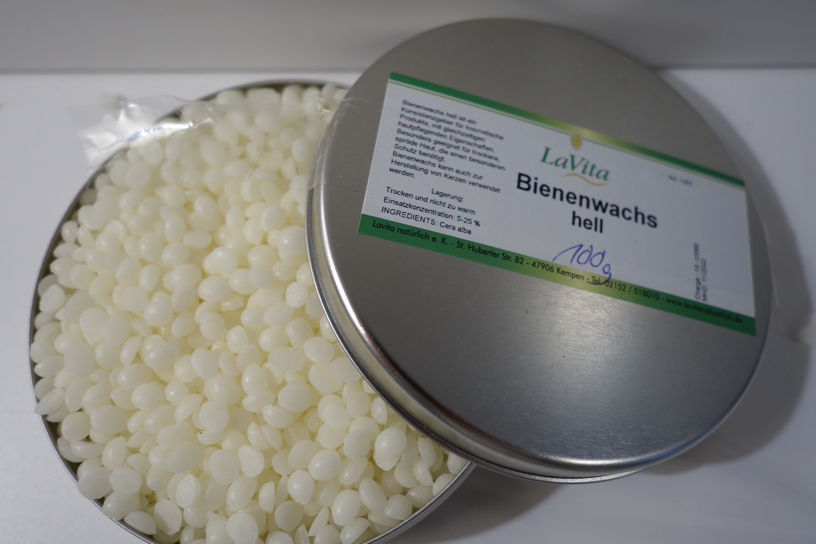 LaVita Bienenwachs hell in Weißblechdose 100g