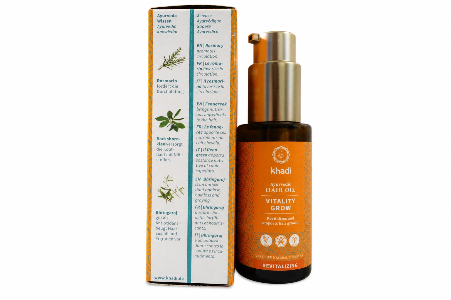khadi Ayurvedisches Haaröl VITALITY GROW 50ml