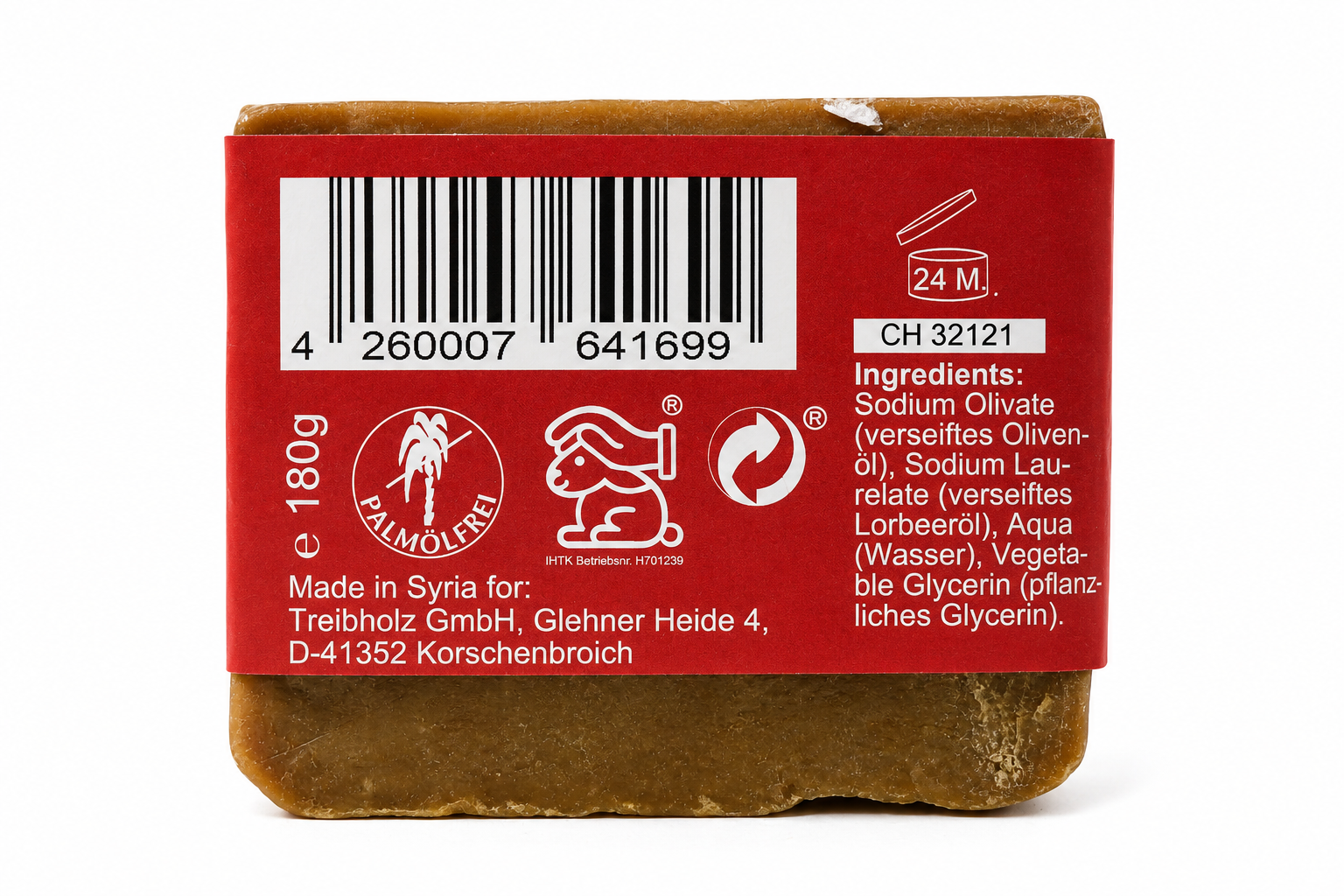FINingrana® Aleppo Seife aus Oliven - & 16% Lorbeeröl 180g