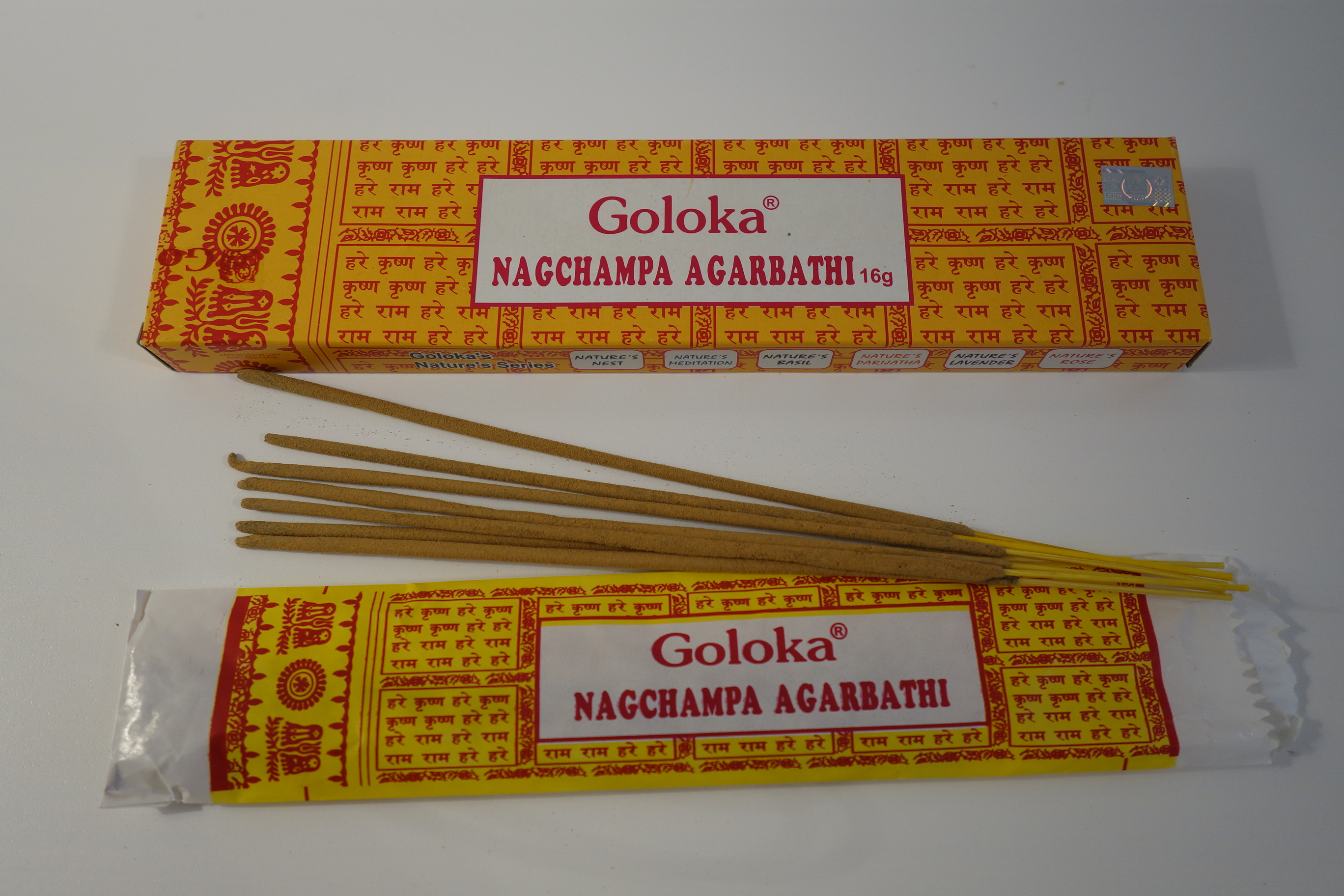 Goloka Nag Champa Räucherstäbchen 16g I 40g