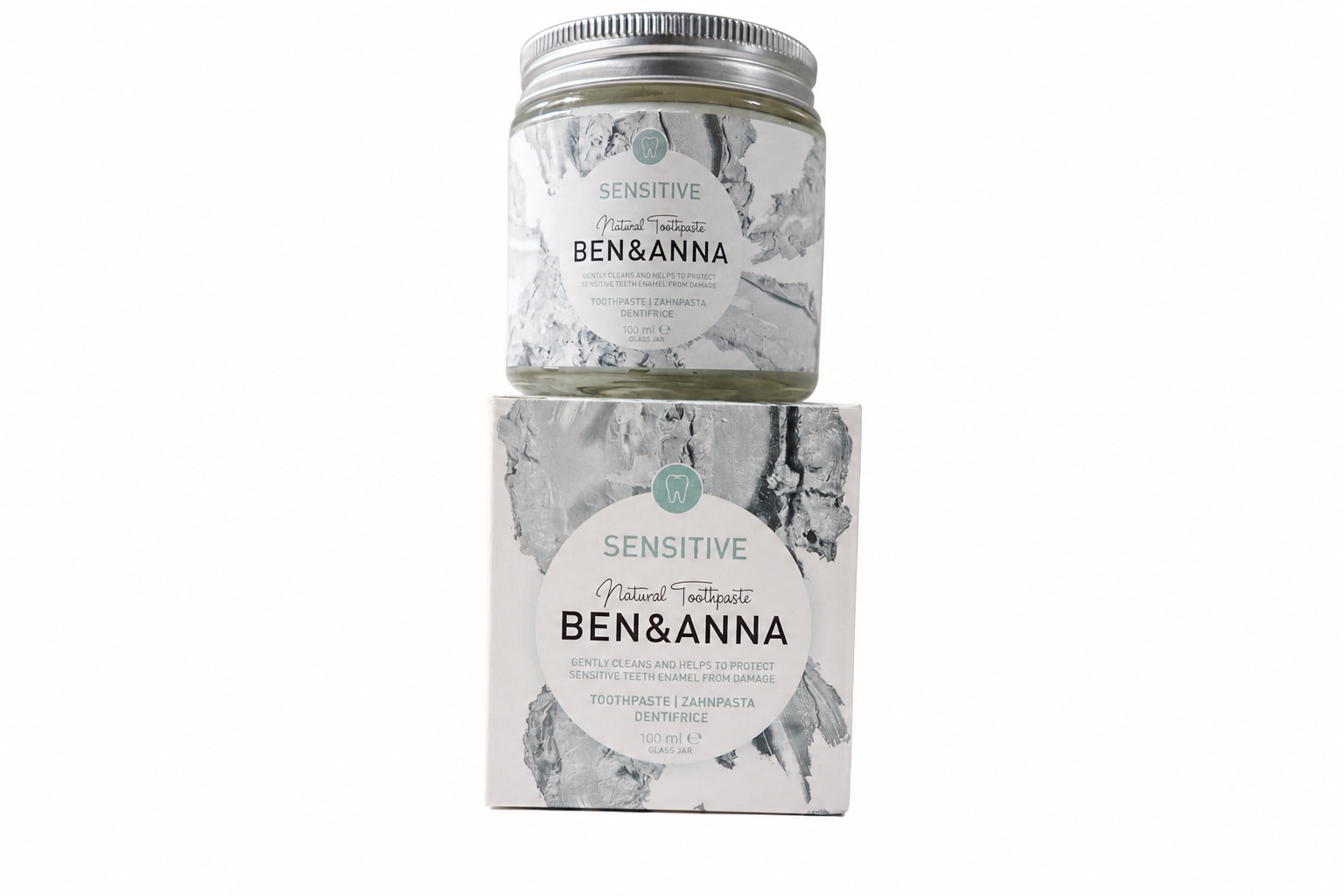 Zahnpasta im Glas Sensitiv mit Sanddorn Kamille & Aloe Vera