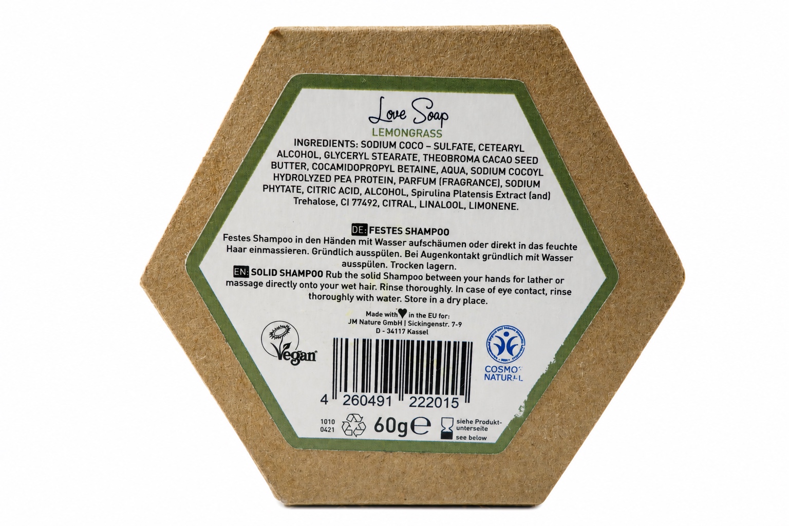 Ben & Anna Love Soap Shampoo Lemongrass 60g