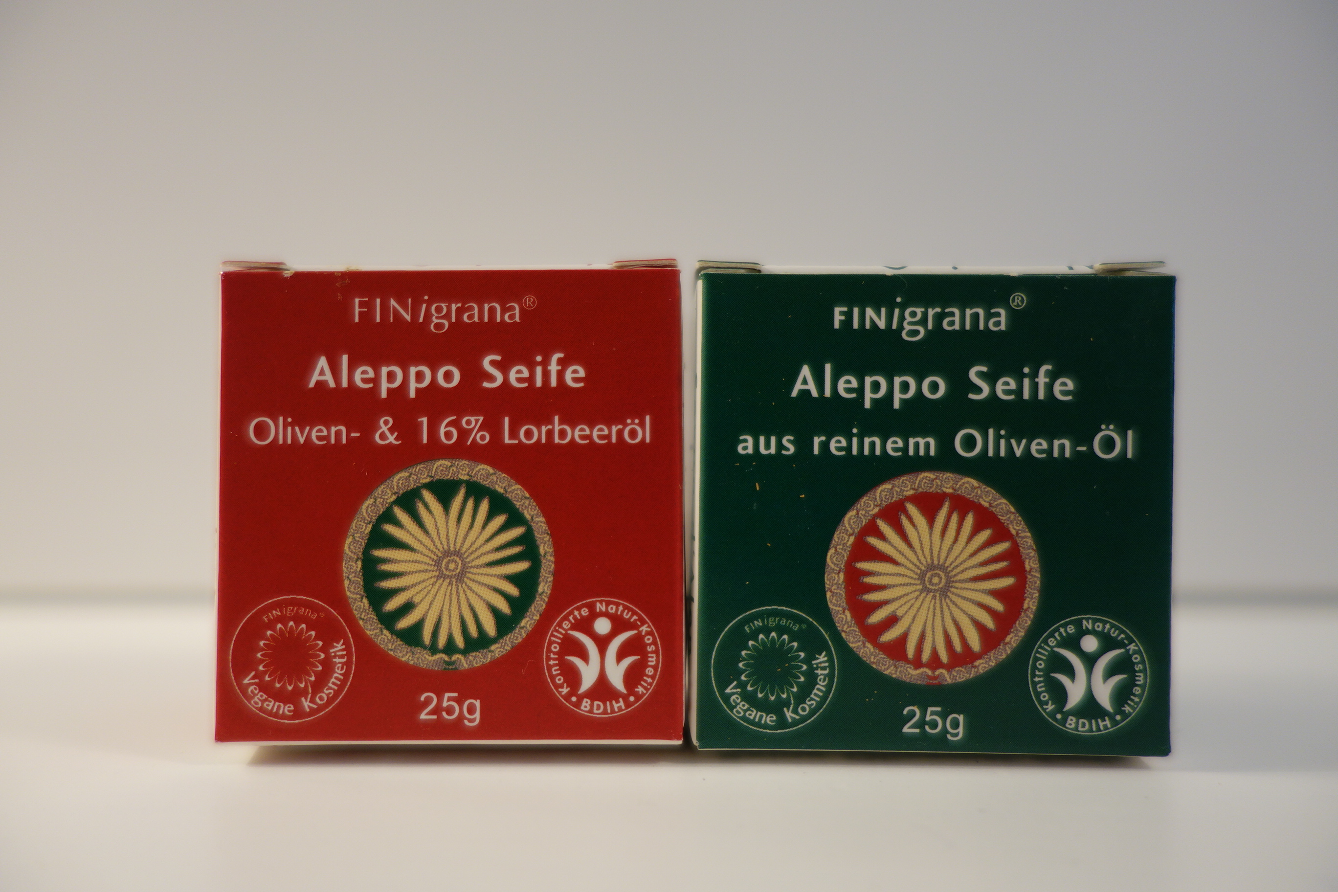 Aleppo-Seifen quatratisch in Box 25g