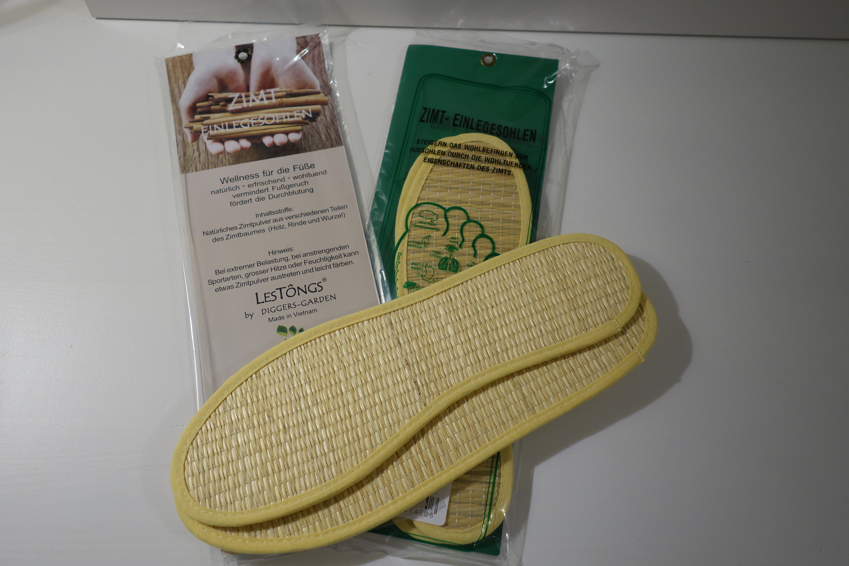 Zimt Einlegesohlen seegras gewebt LesTòngs