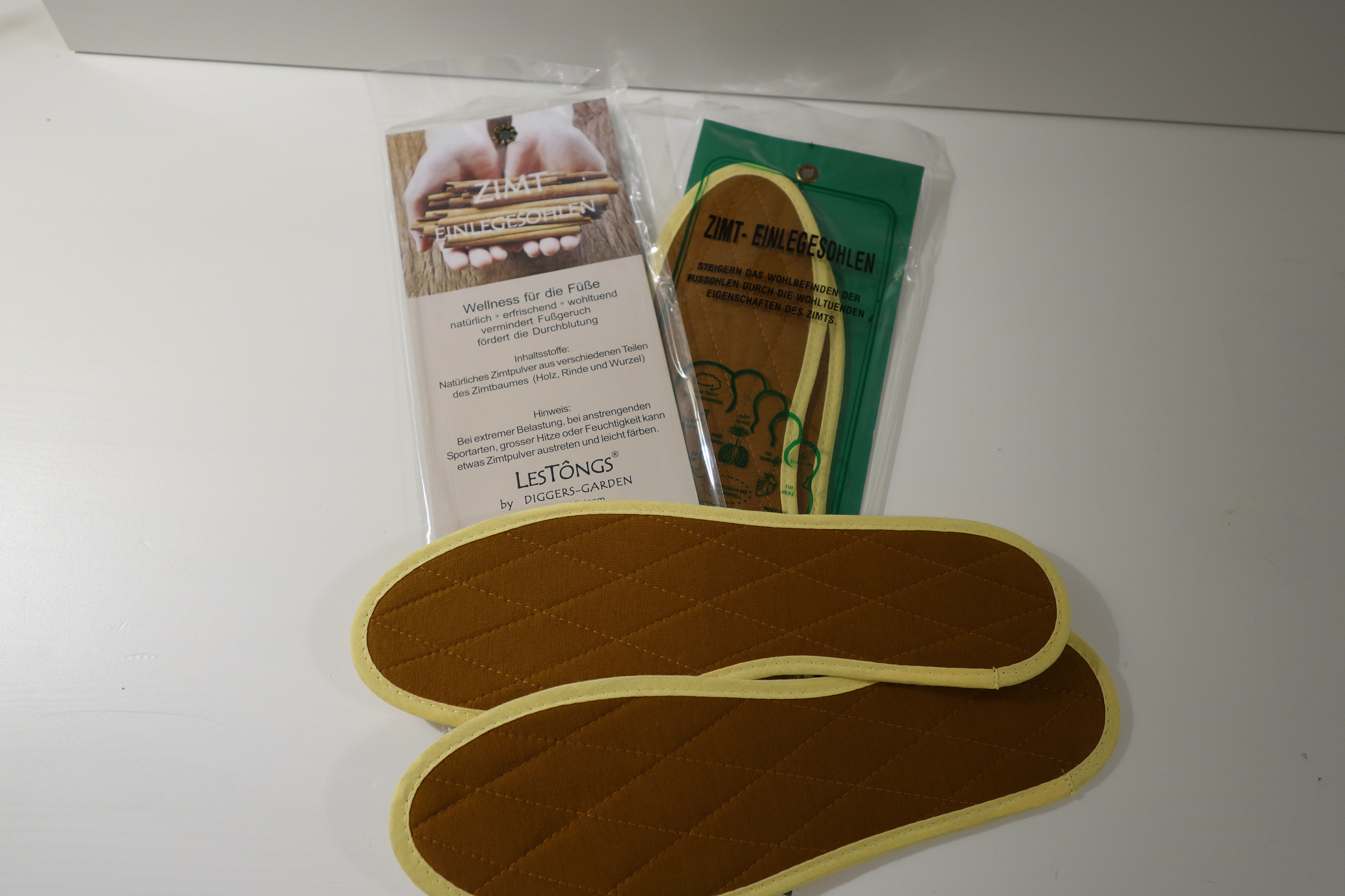 Zimt Einlegesohlen braun gesteppt LesTòngs