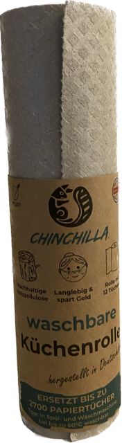 Chinchilla® Waschbare Küchenrolle I Schwammtücher 100% vegan und nachhaltig